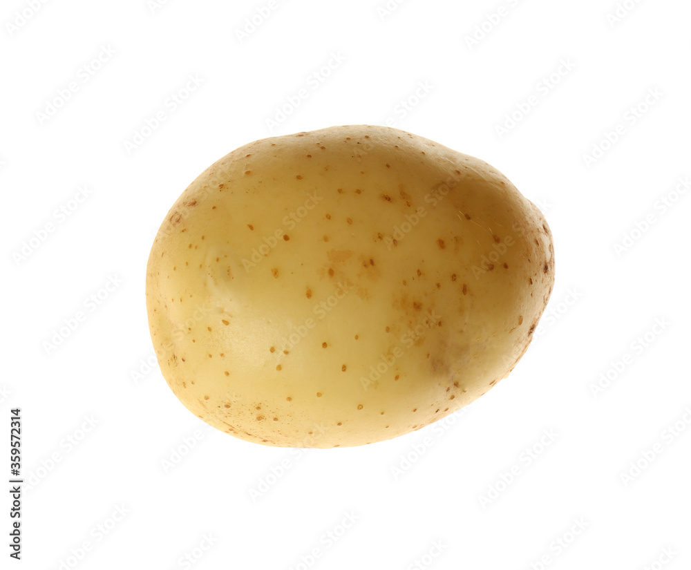 Fresh raw organic potato isolated on white