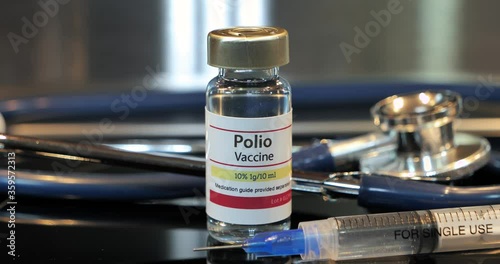 Vial of polio vaccine photo