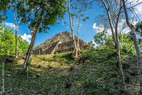 Yaxha Sacred ruins -  City of Pyramids and Temples, Guatemala. photo