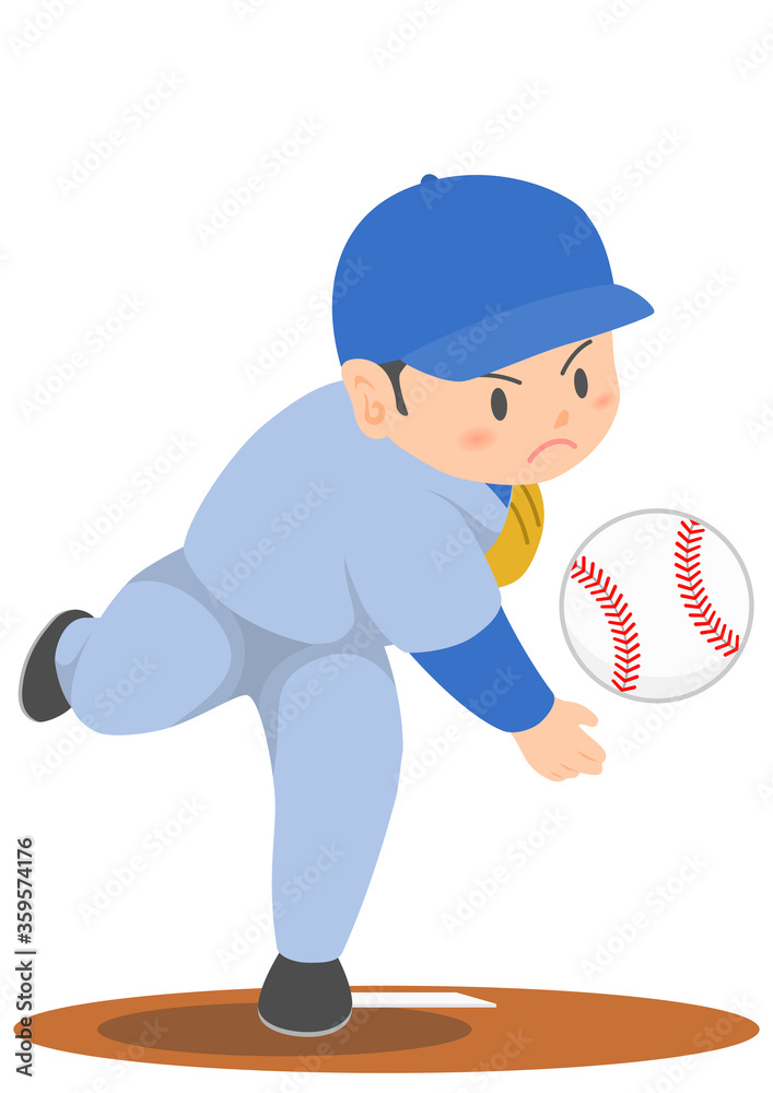 野球 ピッチャー Stock イラスト Adobe Stock