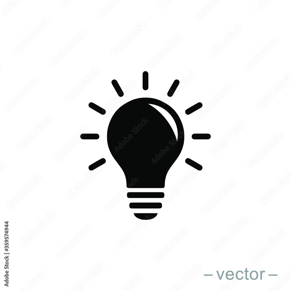 Bulb light vector icon. Lighting Electric lamp illustration symbol. Idea sign or logo. Bulb light vector icon. Lighting Electric lamp illustration symbol. Idea sign or logo.