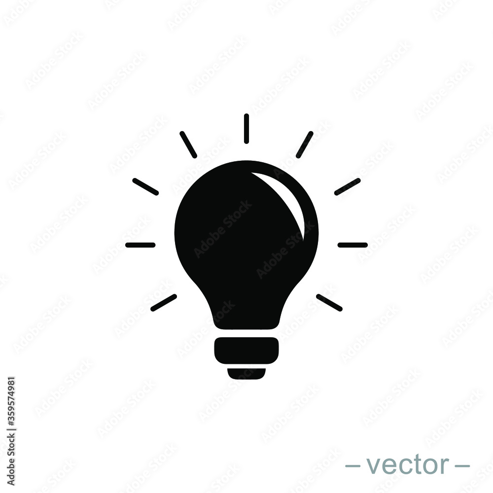 Bulb light vector icon. Lighting Electric lamp illustration symbol. Idea sign or logo. Bulb light vector icon. Lighting Electric lamp illustration symbol. Idea sign or logo.