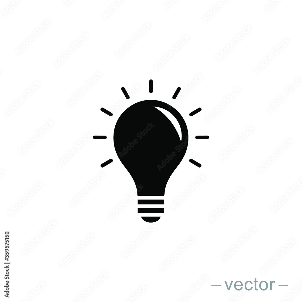 Bulb light vector icon. Lighting Electric lamp illustration symbol. Idea sign or logo. Bulb light vector icon. Lighting Electric lamp illustration symbol. Idea sign or logo.