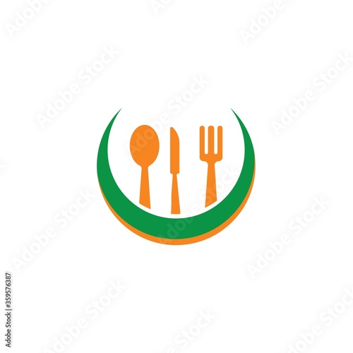 Healthy Food Logo Design Template icon illustration 