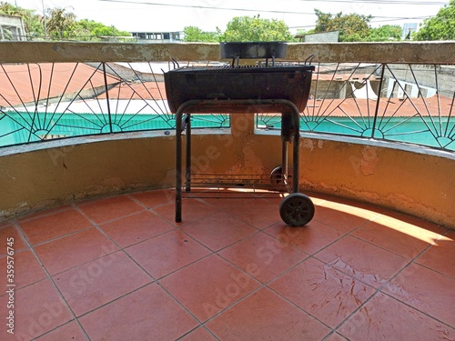 Rustic grill on a terrace in Guatemala