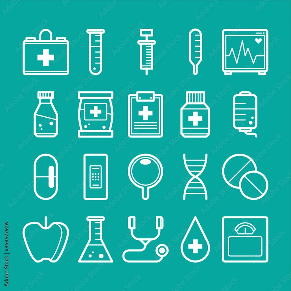 Collection of health icons Collection of health icons