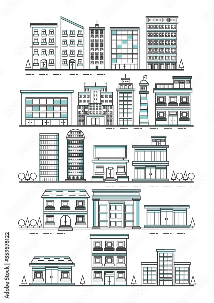 Set of buildings
