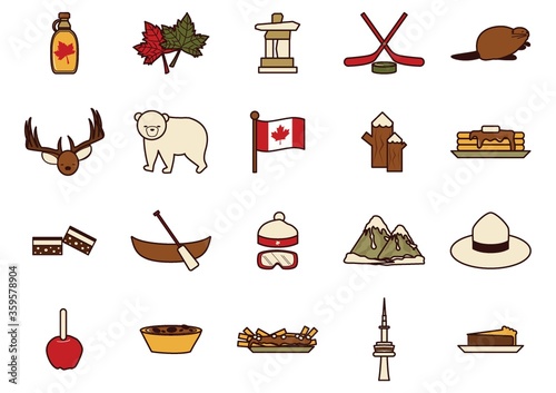 Canada icon set