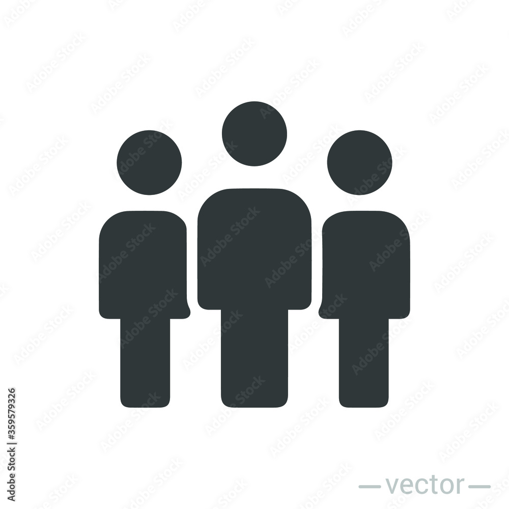 People flat style icon vector. Team work symbol. Group of humans sign For your web site design, logo, app, UI. illustration People flat style icon vector. Team work symbol. Group of humans sign For your web site design, logo, app, UI. illustration