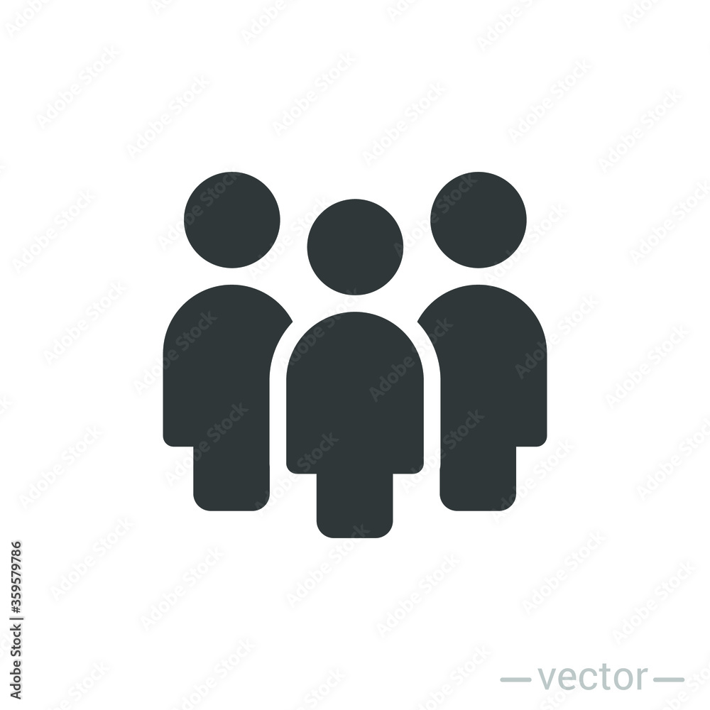 People flat style icon vector. Team work symbol. Group of humans sign For your web site design, logo, app, UI. illustration