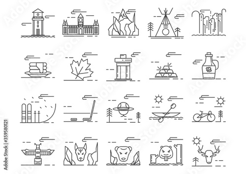 Canada icon set