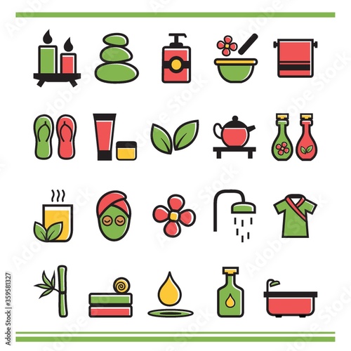 collection of spa icons