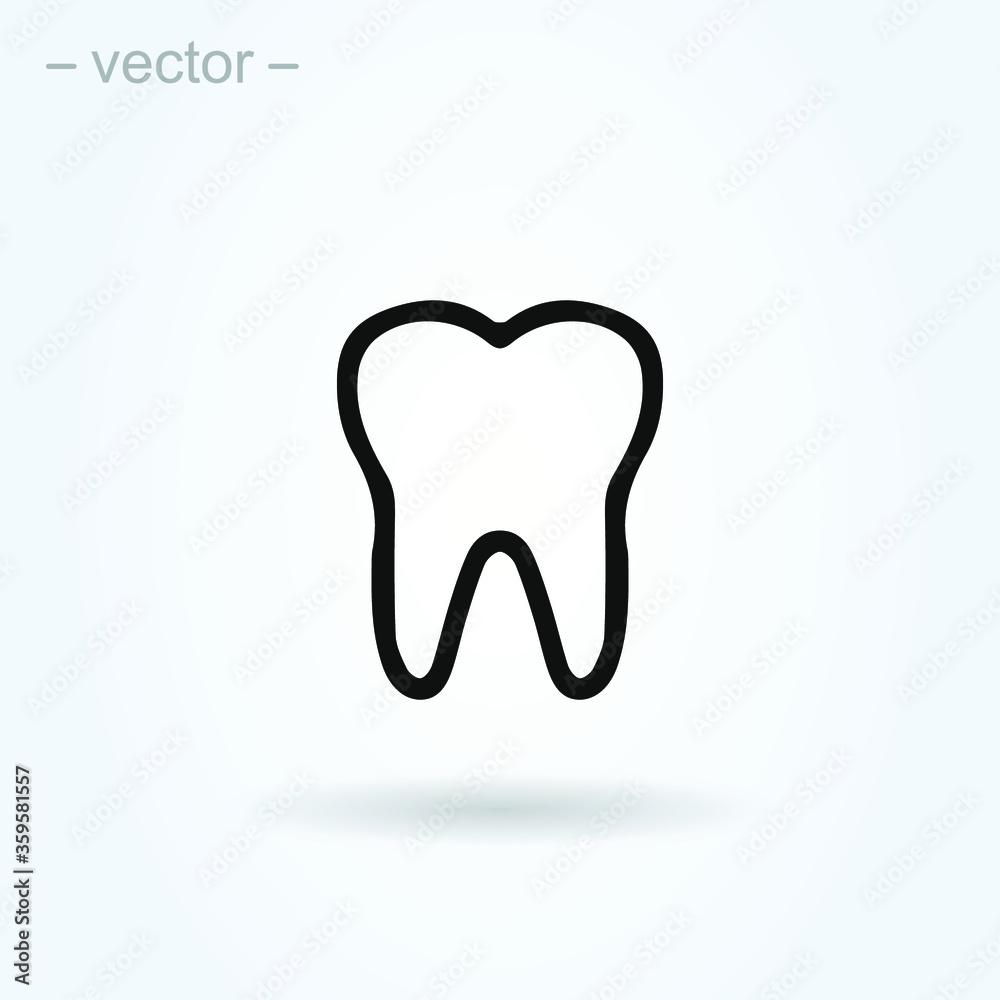 Dental Treatment and Tooth. Line art simple vector modern icon design illustration. Dental Treatment and Tooth. Line art simple vector modern icon design illustration.