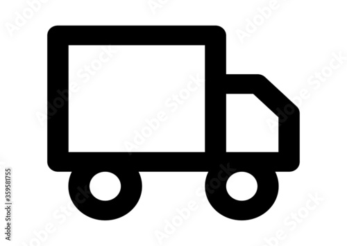 truck icon on white, Truck Vector icon