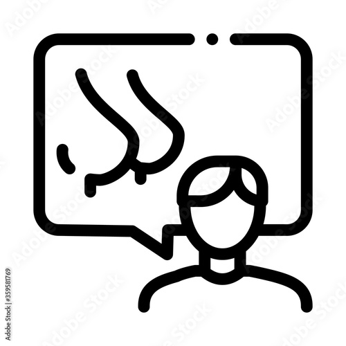 human speak about boobs icon vector. human speak about boobs sign. isolated contour symbol illustration