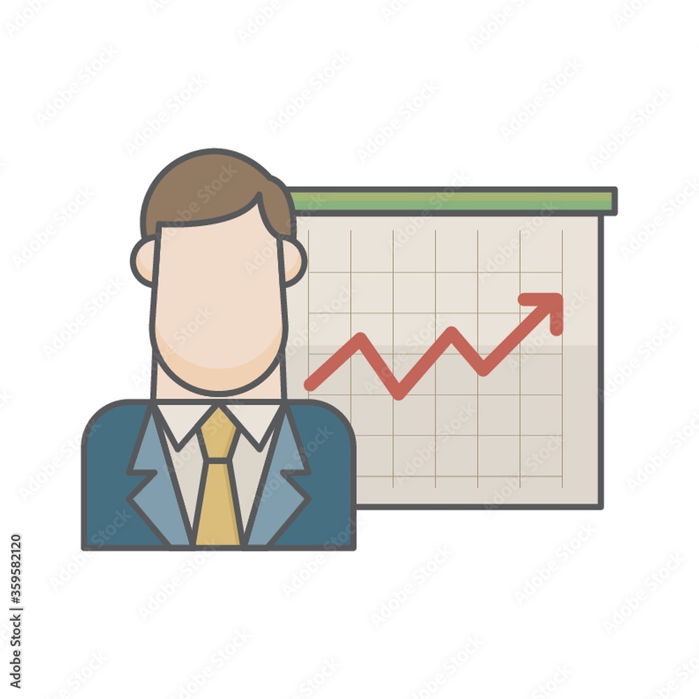 businessman and graph chart businessman and graph chart