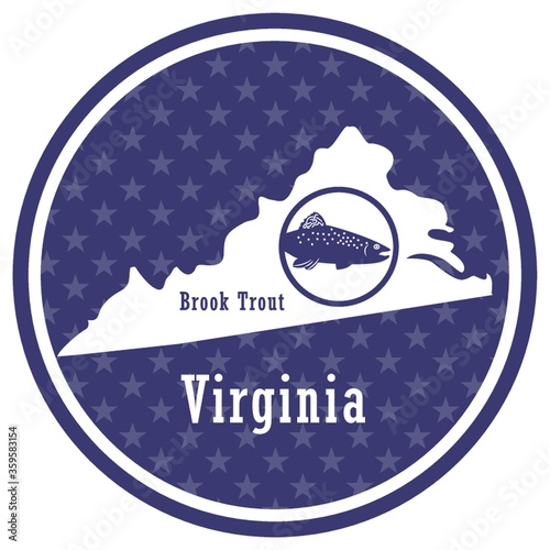 virginia state map with brook trout