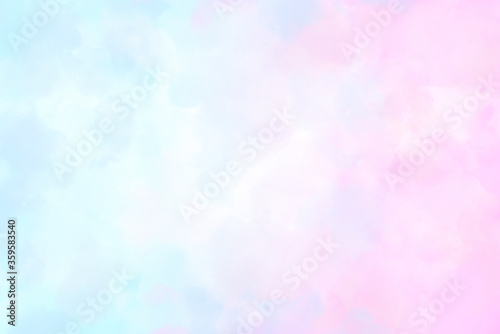 ピンクから水色の水彩背景素材 © YY apartment