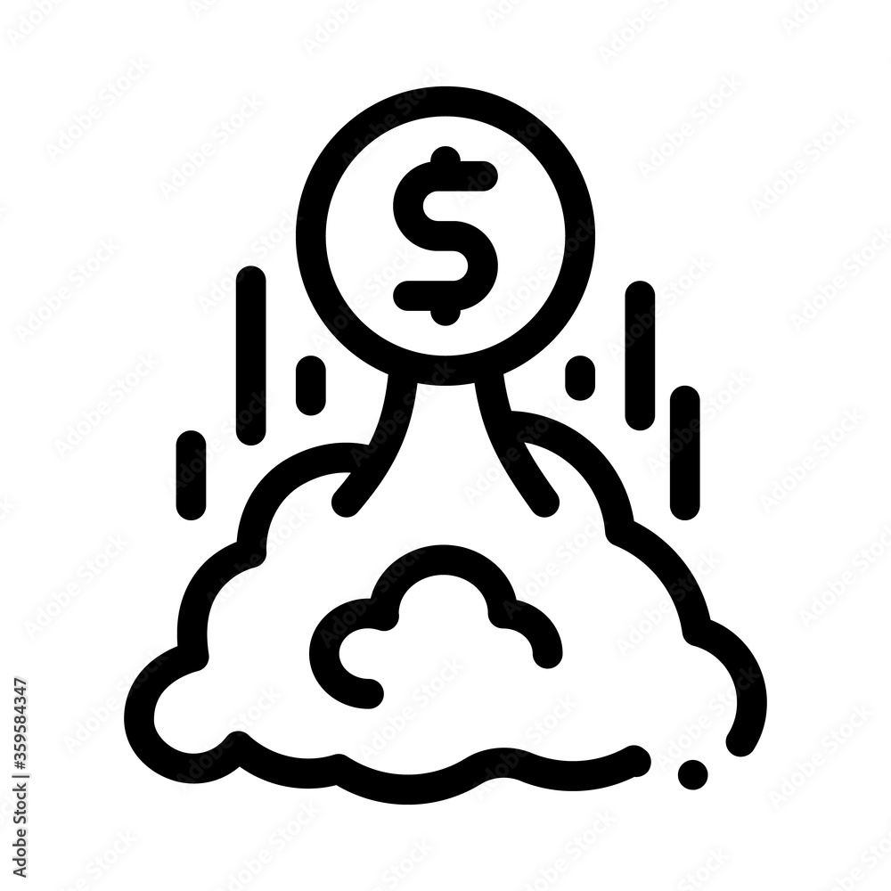 money takes off icon vector. money takes off sign. isolated contour symbol illustration money takes off icon vector. money takes off sign. isolated contour symbol illustration