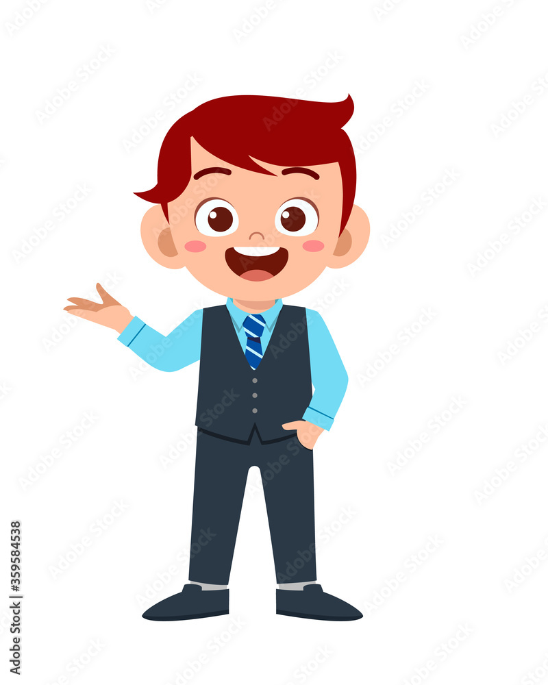 happy cute kid boy wear suit blazer tuxedo happy cute kid boy wear suit blazer tuxedo