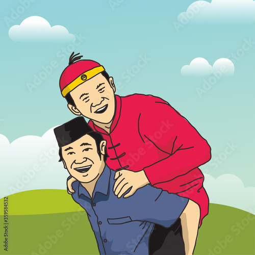 illustration of tolerance between Chinese and Javanese