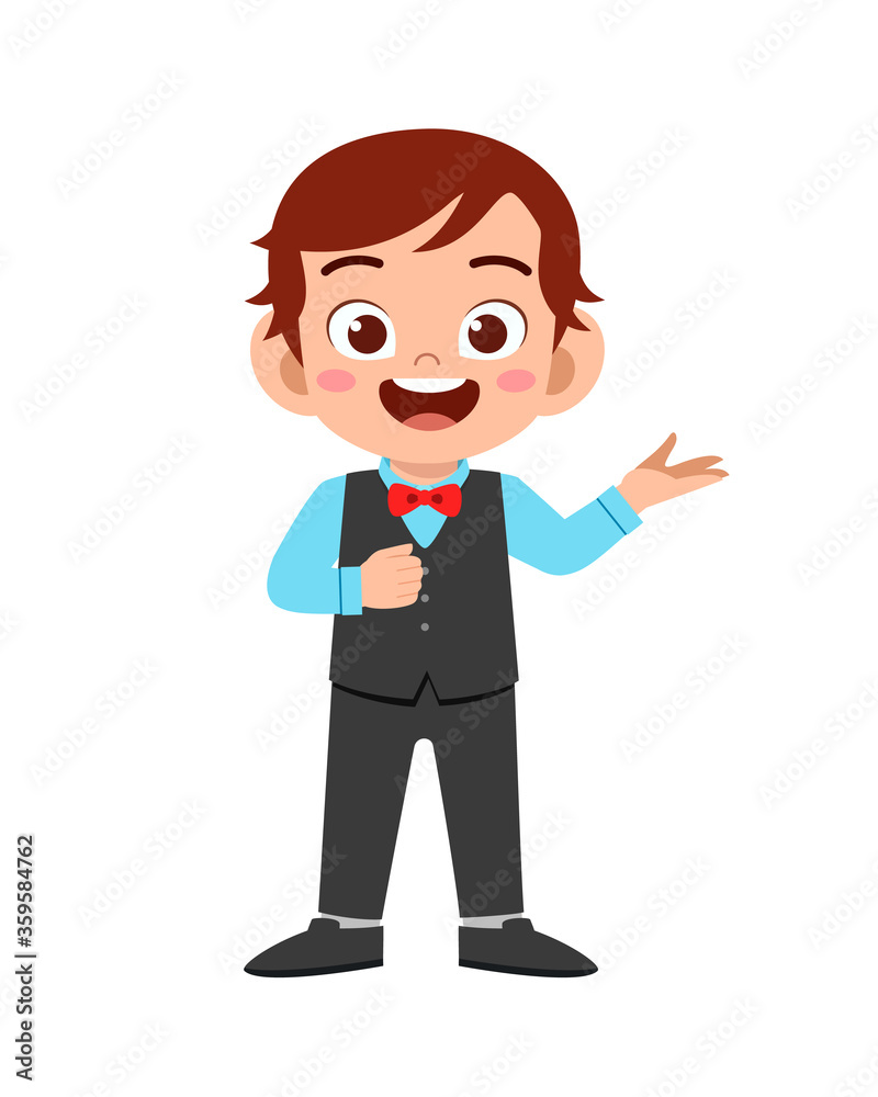 happy cute kid boy wear suit blazer tuxedo happy cute kid boy wear suit blazer tuxedo