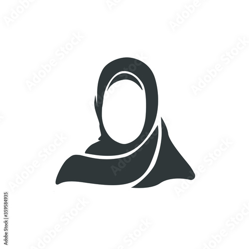 muslim woman with hijab icon on white background. muslim woman with hijab icon symbol design. Simple element illustration from Other concept. Vector, EPS 10 photo