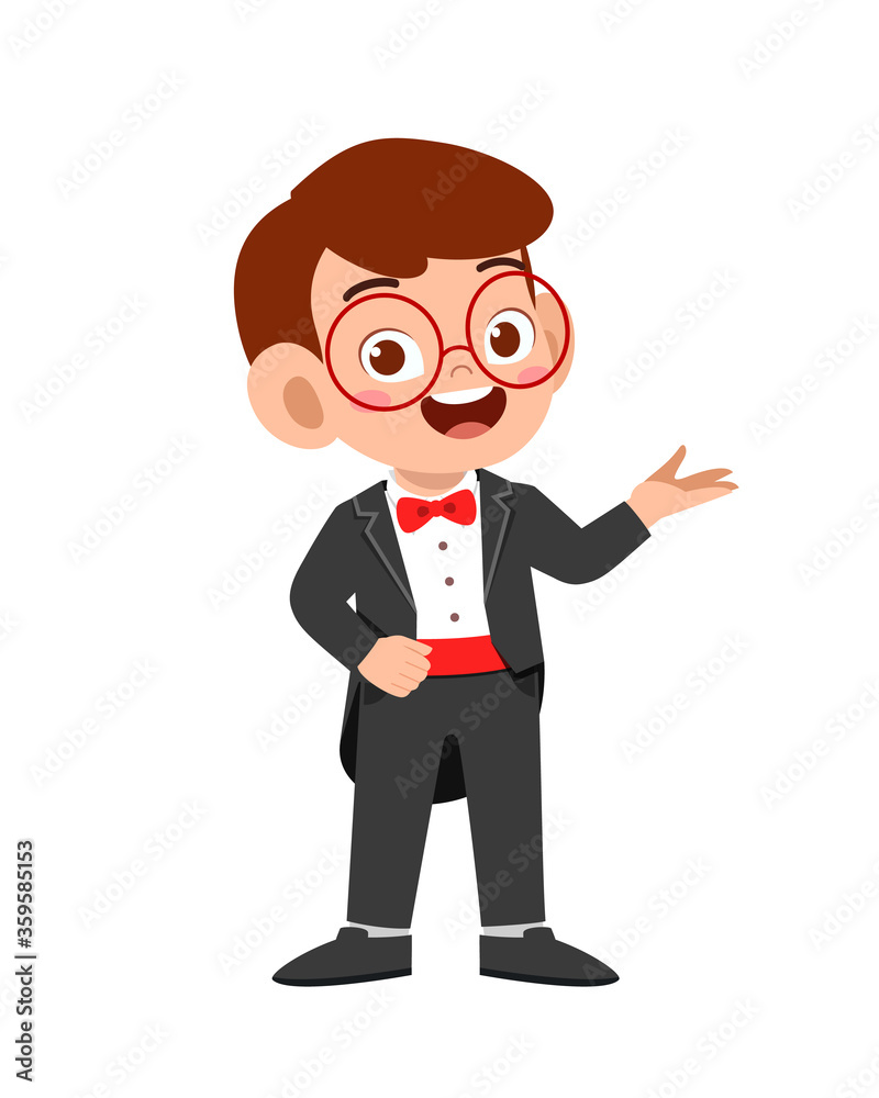 happy cute kid boy wear suit blazer tuxedo happy cute kid boy wear suit blazer tuxedo
