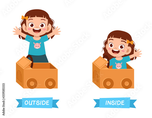 cute example of opposite word antonym for kid