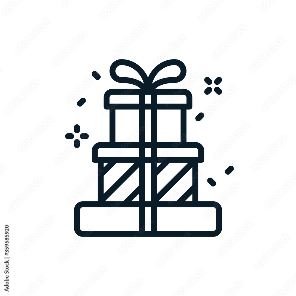 Gift boxs outline icons. Vector illustration. Editable stroke. Isolated icon suitable for web, infographics, interface and apps. Gift boxs outline icons. Vector illustration. Editable stroke. Isolated icon suitable for web, infographics, interface and apps.