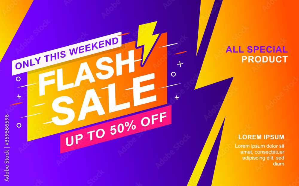 Flash sale discount banner template promotion Flash sale discount banner template promotion