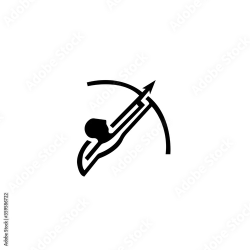 Archery logo icon for sport event