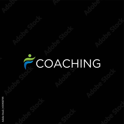 Modern and Minimalist Logo Design with Initial F for Sport Coach Business Vector Art and Clean Style