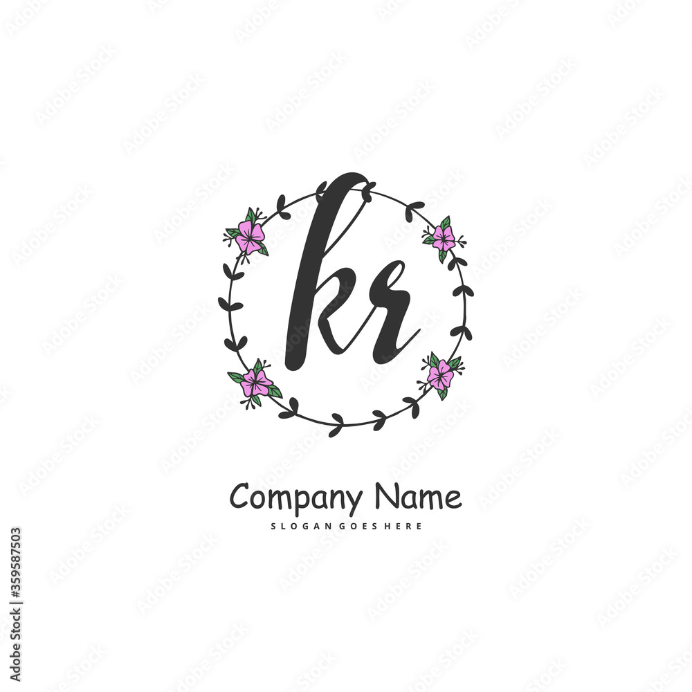K R KR Initial handwriting and signature logo design with circle. Beautiful design handwritten logo for fashion, team, wedding, luxury logo. K R KR Initial handwriting and signature logo design with circle. Beautiful design handwritten logo for fashion, team, wedding, luxury logo.