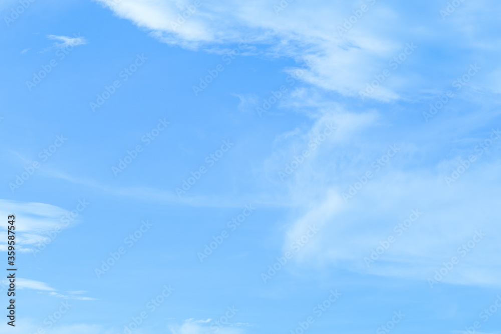 The morning sky on a bright day and the clouds float full of sky.