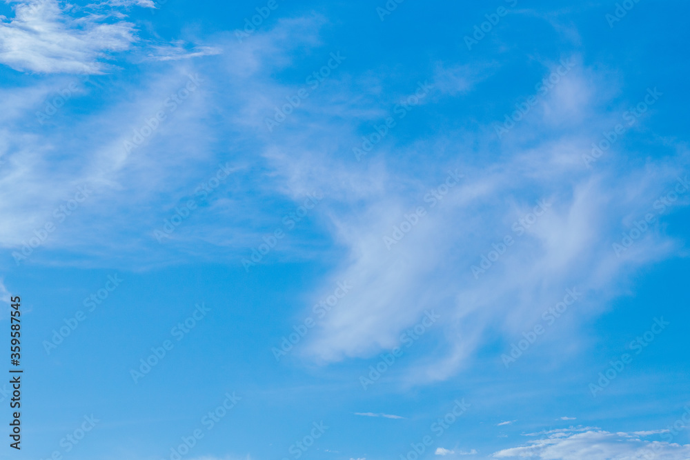 The morning sky on a bright day and the clouds float full of sky.