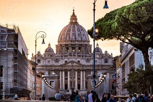View of the Cathedral of Saint Peter, Rome