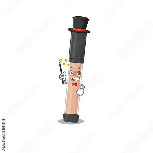 A smart Magician of brightener caricature design style