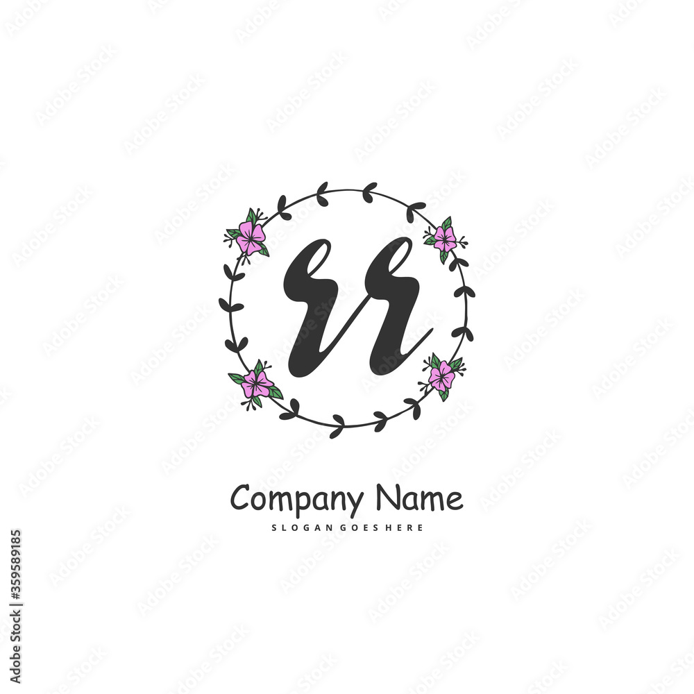 R RR Initial handwriting and signature logo design with circle. Beautiful design handwritten logo for fashion, team, wedding, luxury logo. R RR Initial handwriting and signature logo design with circle. Beautiful design handwritten logo for fashion, team, wedding, luxury logo.