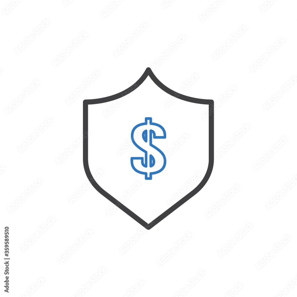 shield with dollar sign shield with dollar sign