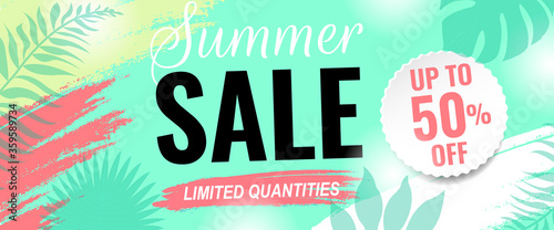 Wallpaper Mural Summer Sale Poster With Text And Sun With Gradient Mesh Torontodigital.ca
