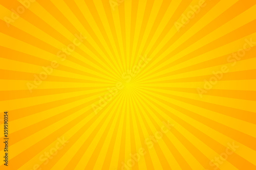 Orange Sunburst Pattern Background. Rays. Radial. Summer Banner. Vector Illustration. EPS 10