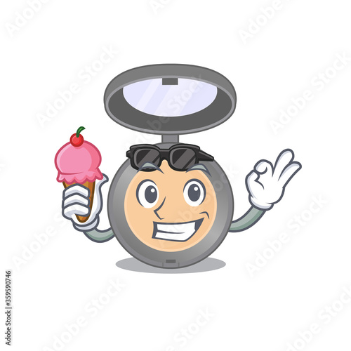 A Caricature design concept of highlighter with cone ice cream
