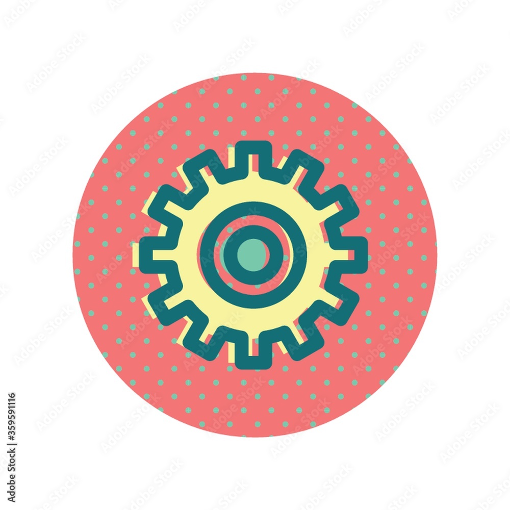 A setting icon illustration. A setting icon illustration.