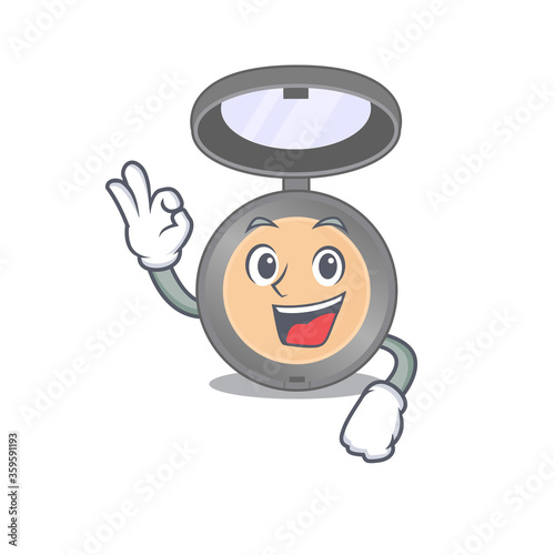 Highlighter cartoon mascot design with Okay finger poses