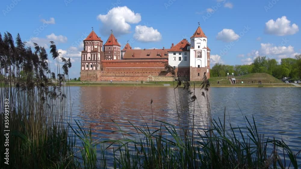 Ancient Mirsky castle on a Sunny may day. Mir, Belarus Ancient Mirsky castle on a Sunny may day. Mir, Belarus