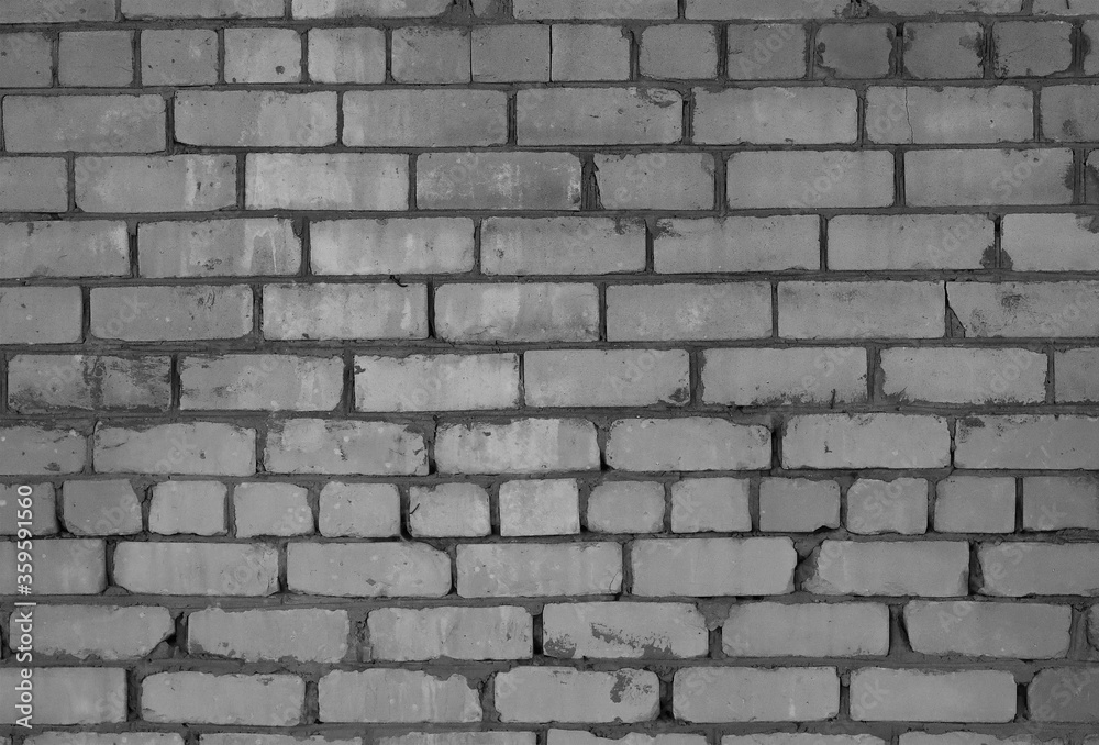 Wall of white silicate brick.