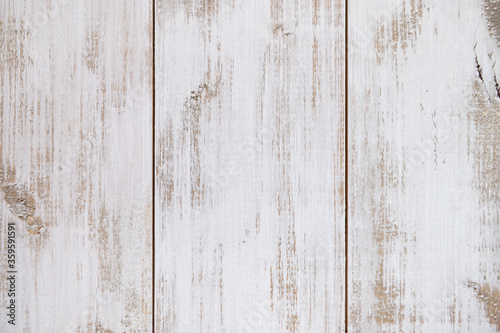 Closeup of old white brown wooden plank texture background