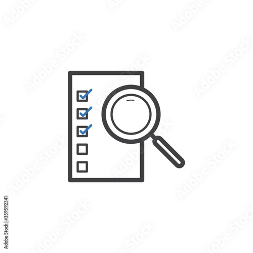 checklist with magnifying glass