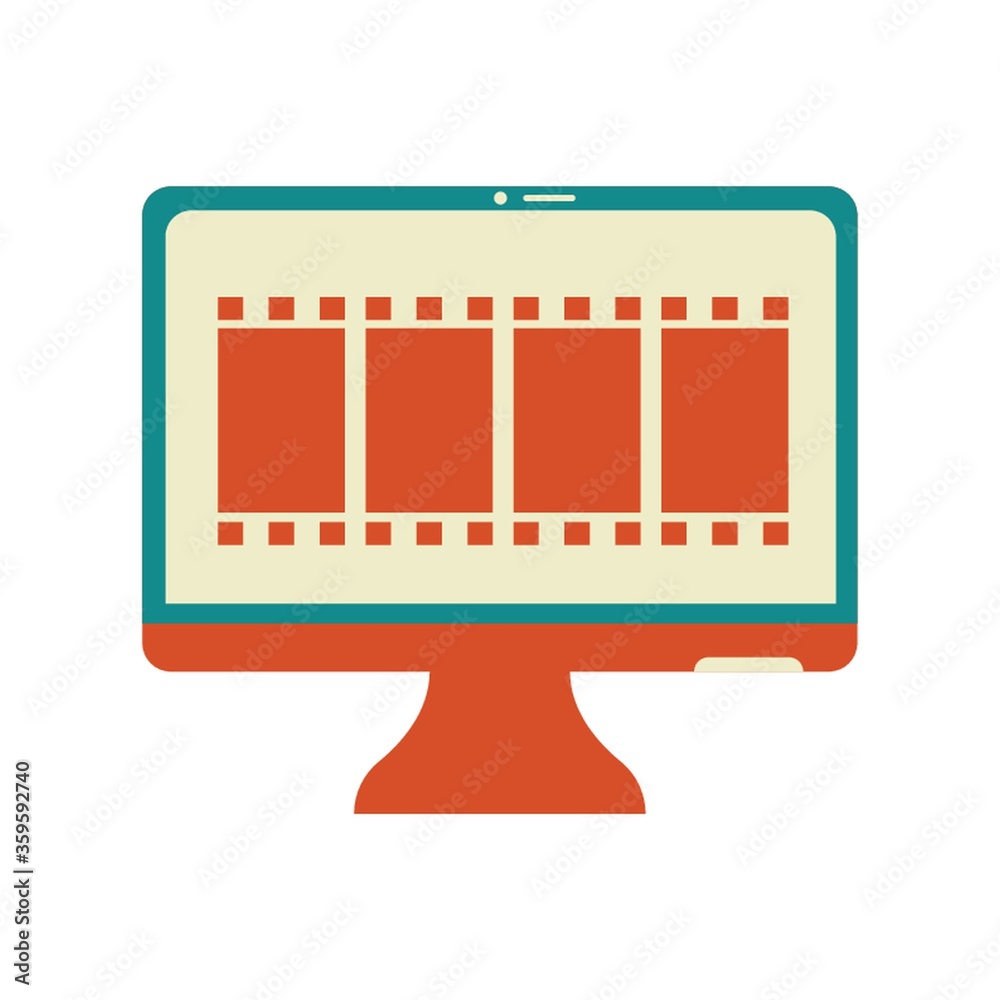 Monitor icon. Monitor icon.